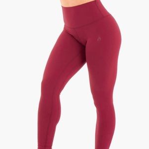 Ryderwear NKD berry red leggings size medium